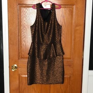 Copper & black dress